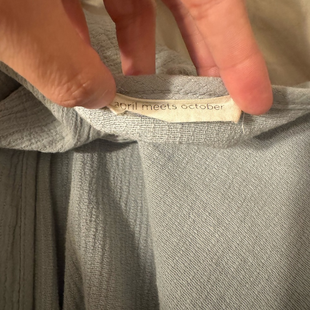 April Meets October November Robe Blue Grey - Picture 4 of 4